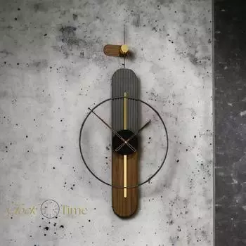 Sahra Elegant Plus Современные декоративные деревянные металлические настенные часы 40x90см