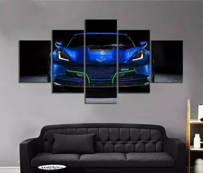 SAIC-GM-Wuling Blue Roadster GXE Картина на холсте Wall Art Home Decor Без рамки 20x35cm*2 20x45cm*2 20x55cm*1