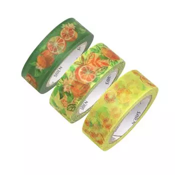 SAIEN masking tape orange 3 patterns size 15mm x 10m x 3 UR-2024