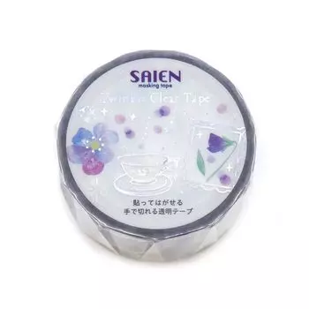 SAIEN Twinkle Clear Tape Gic Hologram Foil Candied Violet Ширина 20 мм Малярная лента Канцелярская лента Студенческая милая голограмма Прозрачная прозрачная лента [Nostal time]