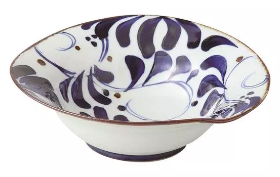 Saikai Pottery 14502 Hasami Ware Karakusa Large Pot, Diameter 8.5 inches (21.5 cm)