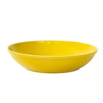 Saikai Pottery Hasami Ware Common Common Bowl Dish Yellow Diameter 21cm Microwave Dishwasher Safe Made in Japan 13236 (Saikaitoki) Approx.