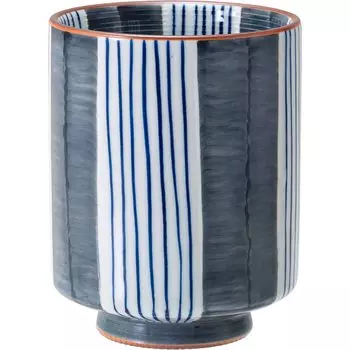 Saikai Pottery Hasami Ware Matsuyuki Toen Чайная чашка Очень большая Nojukusa Сделано в Японии 20501 Синяя 375 мл синий