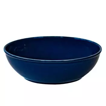 Saikaitoki Hasami Ware Common Bowl Dish Navy Diameter 18cm Microwave Dishwasher Safe Made in Japan 13233 Approx.