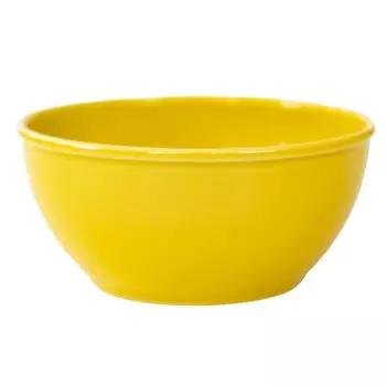 Saikaitoki Hasami Ware Common Bowl Dish Yellow 12cm Diameter Microwave Dishwasher Safe Made in Japan 13224 Approx.