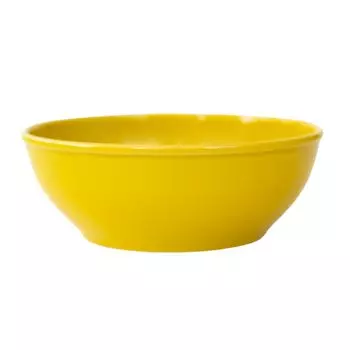 Saikaitoki Hasami Ware Common Bowl Dish Yellow 15cm Diameter Microwave Dishwasher Safe Made in Japan 13228 Approx.