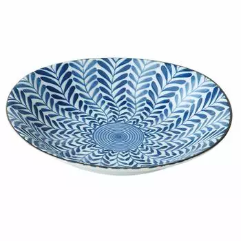 Saikaitoki Oval Plate Fern Painting 88652