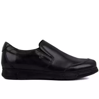 Sail Lakers - Черная кожаная мужская повседневная обувь без шнуровки