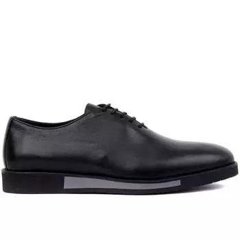 Sail Lakers - Черная кожаная мужская повседневная обувь на шнуровке