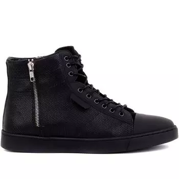 Sail Lakers - Черные кожаные мужские ботинки на молнии