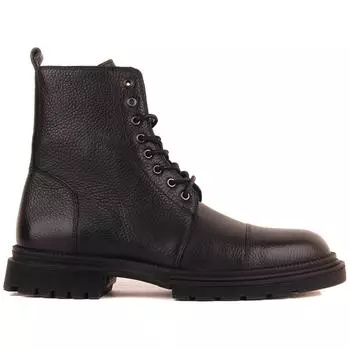 Sail Lakers - Черные кожаные мужские ботинки на шнуровке