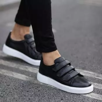 Sail Lakers - Черные кожаные мужские кроссовки