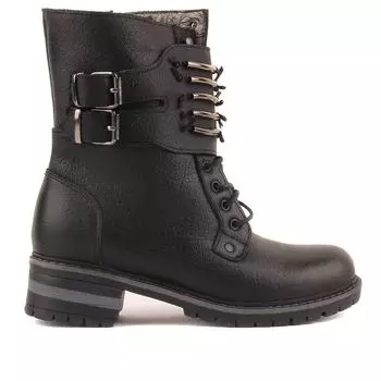 Sail Lakers - черные кожаные женские сапоги на молнии