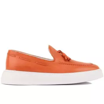Sail Lakers - Оранжевые кожаные мужские кроссовки