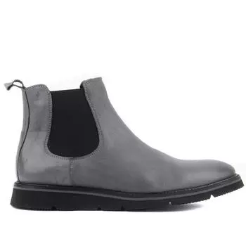 Sail Lakers - Серые кожаные мужские ботинки челси без молнии