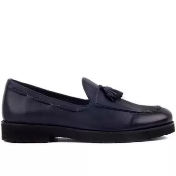 Sail Lakers - Темно-синие кожаные мужские повседневные туфли без шнуровки