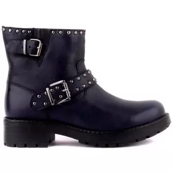 Sail Lakers - Темно-синие кожаные женские ботинки с пряжками