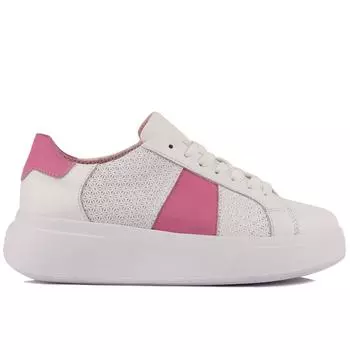 Sail Lakers — женские белые кожаные повседневные туфли на шнуровке