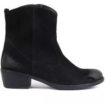 Sail Lakers - женские черные замшевые ботинки на молнии