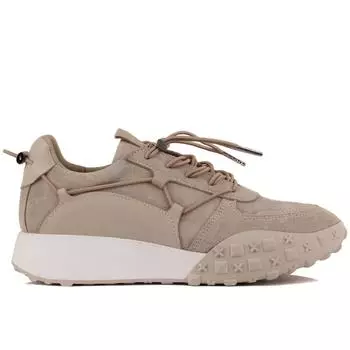 Sail Lakers - женские кроссовки из замши и кожи бежевого цвета