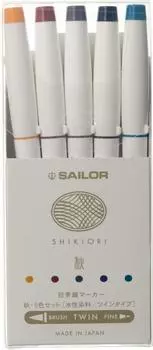 Sailor Fountain Pen Pen Four Seasons Marker Autumn 5 Color Set Water-based 25-5101-003