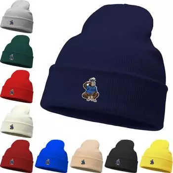 Sailor Gorilla Зимняя вязаная шапка Beanie, Animal Woman Cap Cuff Зимняя повседневная Gorro вязаная шапка Beanie as the picture чёрный