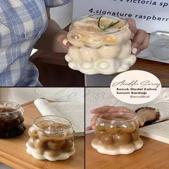 Saint Belisama Heat Resistant Borosilicate Bead Shaped Cup | Coffee and Presentation Cup | Borosilicate Cup