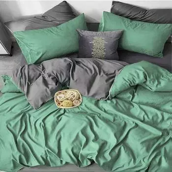 Saint Belisama Комплект пододеяльников на резинке, одинарный, зелено-серый