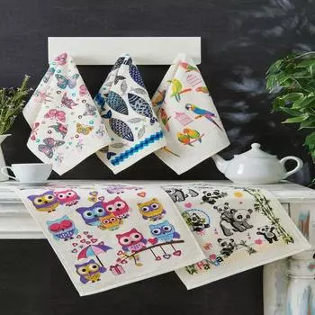 Saint Belisama Набор кухонных полотенец с принтом, 5 ниток, 30x50 см