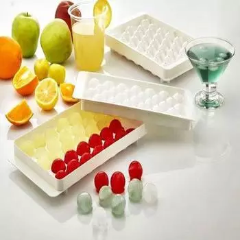 Saint Belisama Практичная сферическая мраморная форма для льда из 33 частей, круглая форма для льда с 33 камерами и крышкой, форма для льда для презентации коктейлей