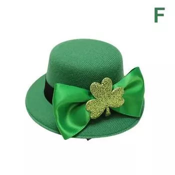 Saint Patrick S Day Top Hat Holiday Green Caps Dress-Up Costume For Irish Festival Party And Tree Topper Accessory Props