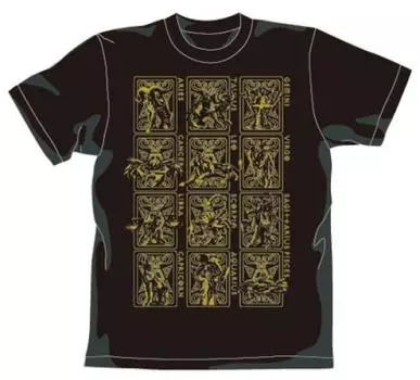 Saint Seiya Golden Cloth T-shirt Gold Ver. Black Size: M