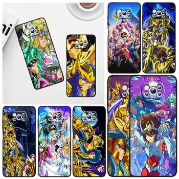 Saint Seiya SoG Phone Case For Xiaomi Mi Poco X5 X4 X3 NFC F4 F3 GT M5 S M4 M3 M2 C50 Pro C3 5G Black Cover Poco X2