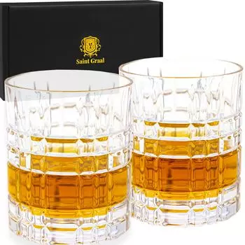 SaintGraal Rock Glass Whisky Пара Подарок На День Свадьбы Подарок Родителям Стильная Чашка 300 мл Отцовский (2 куска)