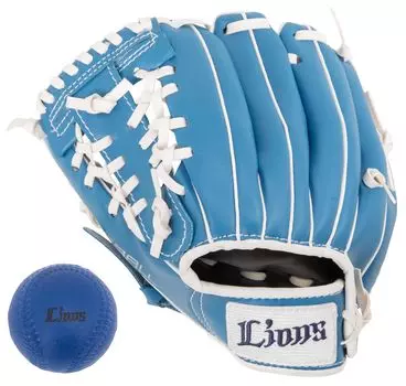 Saitama Seibu Lions x GP Soft Ball For Lower Elementary School 9 Thrower Baseball, Children s Glove, Included, Grades, Inch, Blue, Left-handed синий