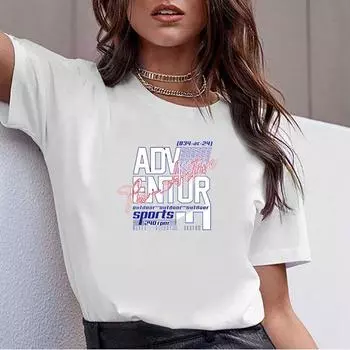 Saiya Kawaii футболка женская студия AOV ENTUR узор забавная изысканная футболка с принтом модная графика S белый