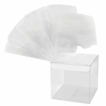 Saiyodo Гарантия Пластиковый Чехол Прозрачная Прозрачная Коробка Складной Подарочный Подарок x 7 см Набор [Продукт Включен] (7см 50)