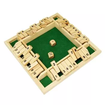 Saiyodo Shut the Box Настольная игра с числами Игрок Играть в битву за умы Домашняя вечеринка 2-4 (зеленый)