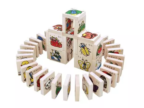 Sakai Sangyo Gujo Hachiman Aiue Building Blocks Hiragana Building Blocks Target Ages 18 Months 1 Year and a Half Made in Japan Wooden Montessori