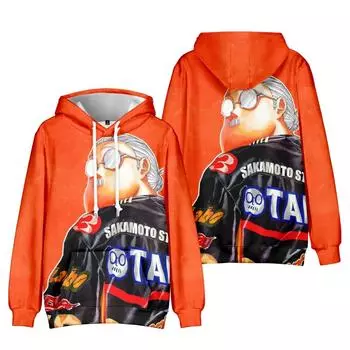 SAKAMOTO DAYS толстовки осень длинный рукав унисекс Harajuku свитера уличная одежда мультфильм одежда свитшот XS