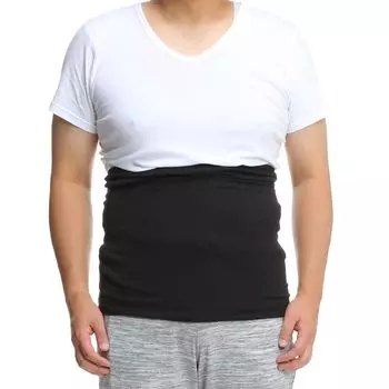 Sakazen большой размер супер теплый влагопоглощающий теплогенерирующий эластичный мягкий на ощупь пояс для живота черный 3 л [B&T CLUB] для мужчин / чёрный