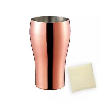 Sake Cup Copper Made in Japan J-kitchens-SimpleBag Set, Mirror, 200ml,