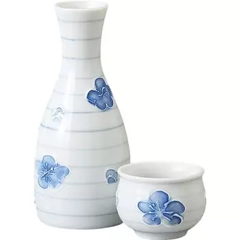 Sake Cup Set Tokkuri Ochoko Set Diameter x Height 170ml Ichichin Uzuume Small Size Set Pottery Mino Ware Hot Sake Hot Bottle Cold Sake Sake Ale-net