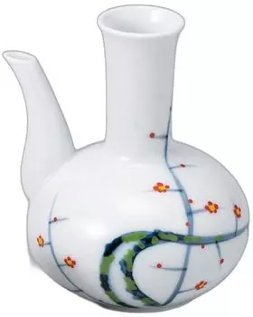 Sake Plum Blossom Design x x Sake Bottle Setomonohonpo Hand-Served Bottle, [8.5 9.3 11.3cm, 230cc]