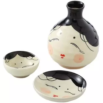 Саке Саке Диаметр x Высота Окаме Саке Горячее Холодное Холодное Саке Мино Сделано в Японии Набор для эля, Токкури, Чашка, 9,3 11 см, 350 мл, Посуда, Саке, Саке, Посуда,