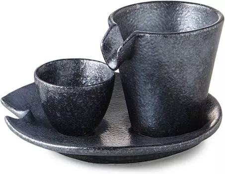 Sake Utensils Ginguro Shizuru Cold Sake Set Japanese Tableware Restaurants Inns Izakaya Restaurants Commercial Use []