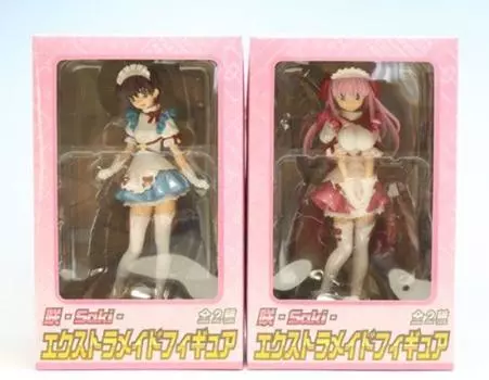 Saki Extra Maid Figure High School Mahjong Prize Sega (2 types full set + poster bonus included)