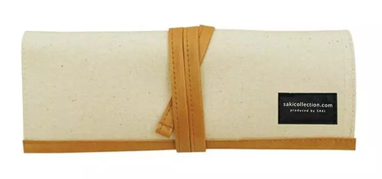 Saki Roll Pen Case Canvas x Synthetic Leather Kinari P-666NA