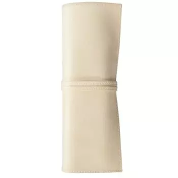 Saki Roll Pen Case Synthetic Leather Off-White P-660OW