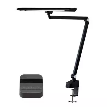 Сэкономьте на Iris Ohyama Desk Clamp Dimmable Handy Remote, в комплект входит смартфон USB, симметричный черный [Измерения мощности] [Easy Eyes] Свет, тип, цвет,